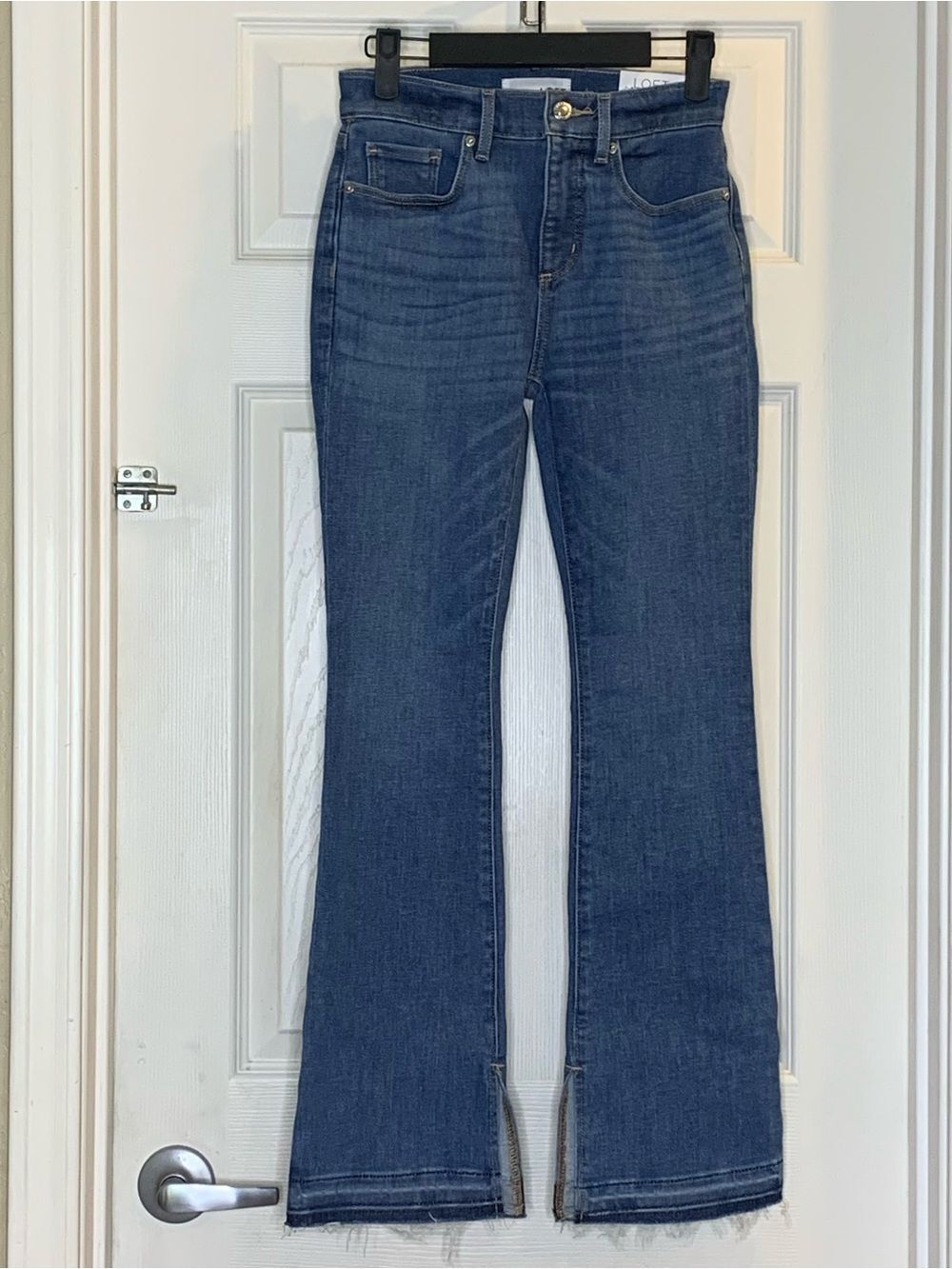 Loft The Boot Mid Rise Split Kick Hem Jeans Size 24 Petite